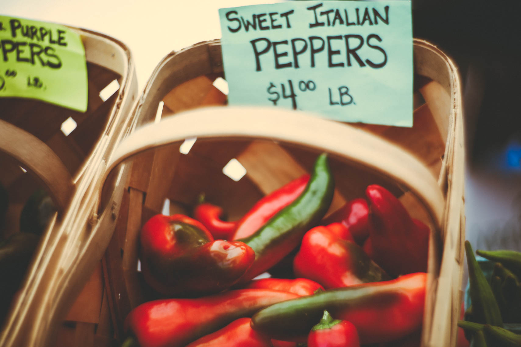 Sweet Italian peppers.